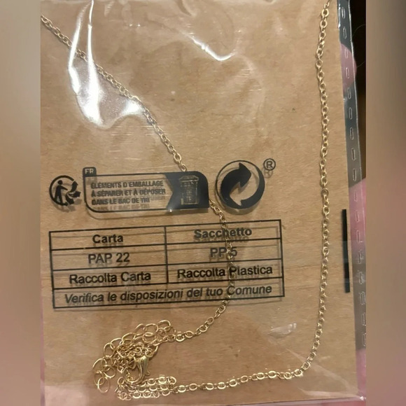 New in package Gemini ♊️‎ gold plated charm and chain - Picture 2 of 2